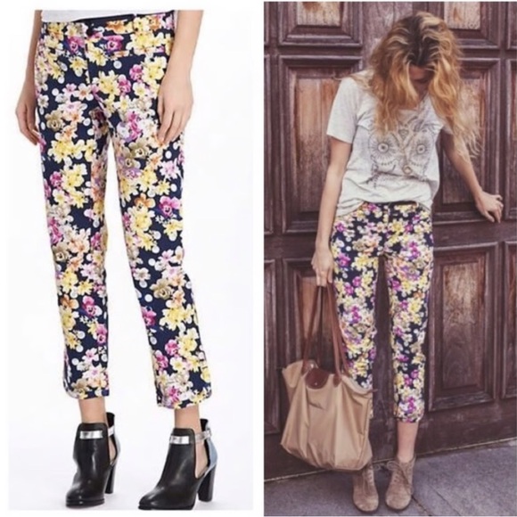 NWT Cartonierre by Anthropology Charlie Floral Ankle TrousersSize 10